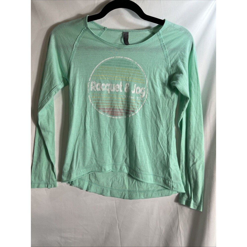 Tech Styles Raquet & Jog Tyler Tx T-Shirt Youth M Green Long Sleeve Short Style